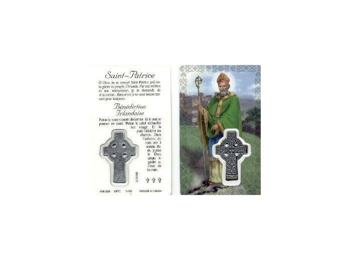 Carte-prière avec insertion ST PATRICE- anglais
