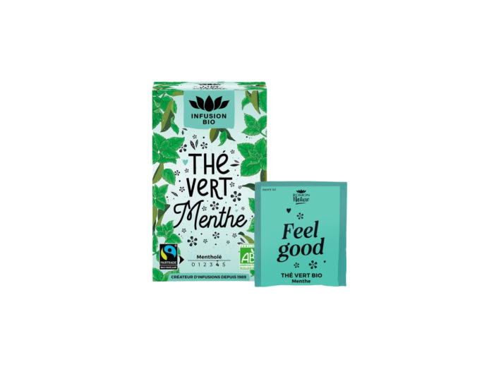 Thé vert BIO Menthe rafraichissante 16 sachets