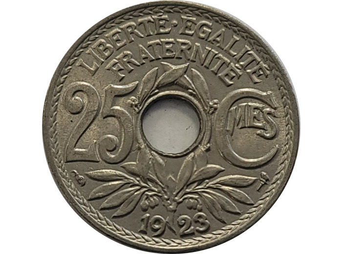 FRANCE 25 CENTIMES LINDAUER 1923 SUP (G380) n1