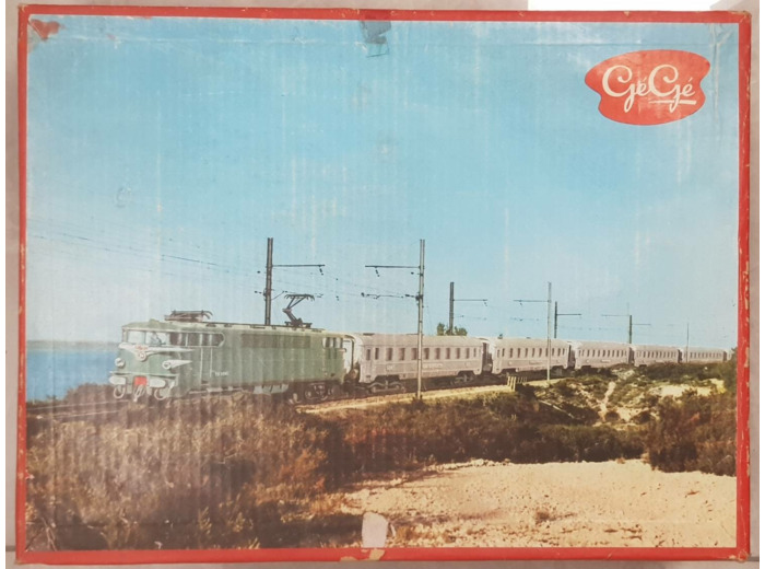 Gégé HO COFFRET AQUILON AVEC LOCOMOTIVE WAGONS ET RAILS BOITES D'ORIGINE
