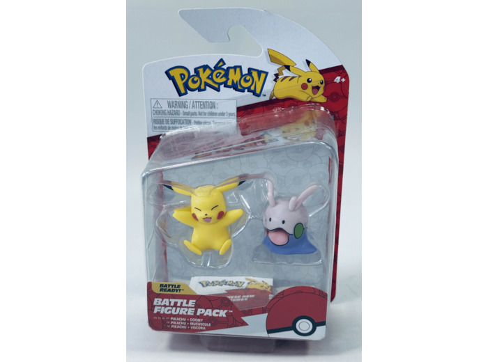 POKEMON BATTLE FIGURE PACK PIKACHU ET MUCUSCULE DE CHEZ JAZWARES