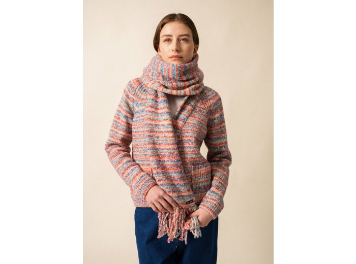 Echarpe multicolore Zurich en laine mélangée