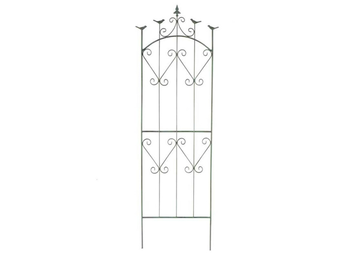 Treillage motifs oiseaux fer jardin potager 45x2x140cm