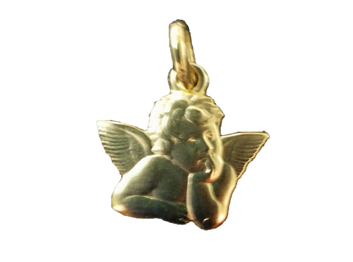 Pendentif en Plaqué Or - ANGE RAPHAEL DECOUPE 13mm
