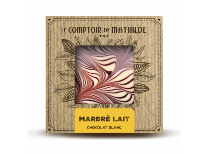 Tablette Marbré lait - Chocolat blanc - 80G