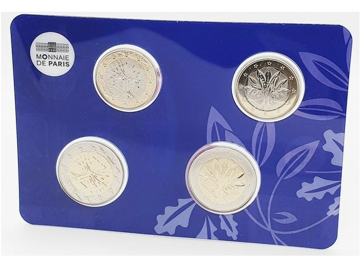 Quadriptyque BU France 2021 FRANCE 2022 Nouvelle Face Nationale Monnaie de Paris