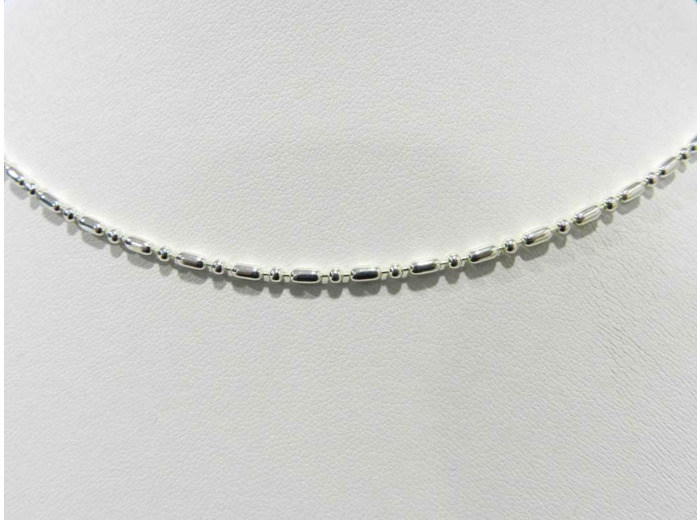 Chaîne en Argent 925 - 50cm - MAILLE BOUCHON