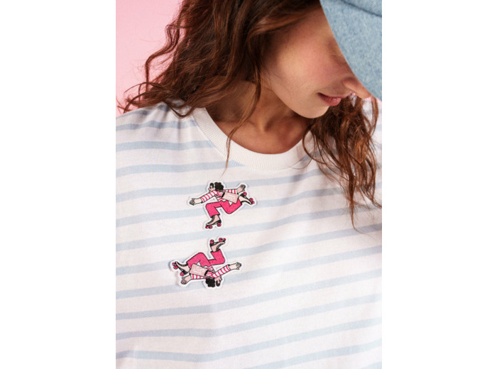 Ecusson thermocollant Femme à roller