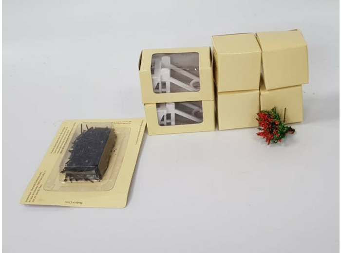 HACHETTE HO LOT ELEMENT DE DECOR ACCESSOIRE CIRCUIT FERROVIAIRE NEUF