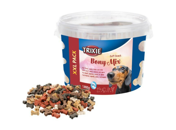 TRIXIE, Soft Snack Bony Mix XXL - 1.8KG