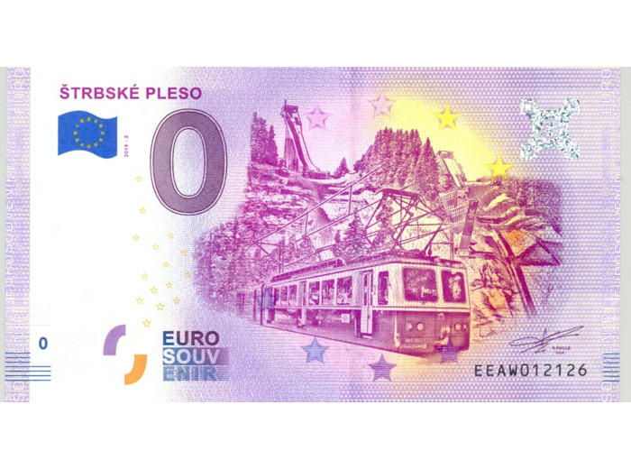 SLOVAQUIE 2019-2 STRBSKE PLESO BILLET SOUVENIR 0 EURO TOURISTIQUE NEUF