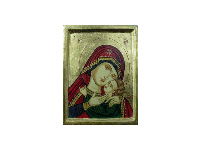 Icône dorée 12x15cm Peinte à la main- KORSUN ROUGE + boite