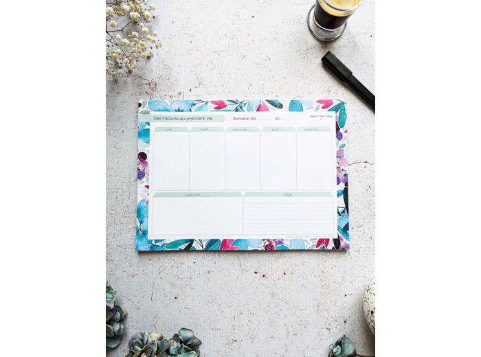 Semainier "Instants fraîcheur"