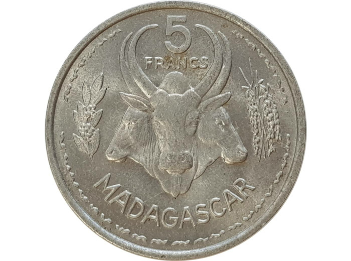 MADAGASCAR 5 FRANCS 1953 TTB+ W5