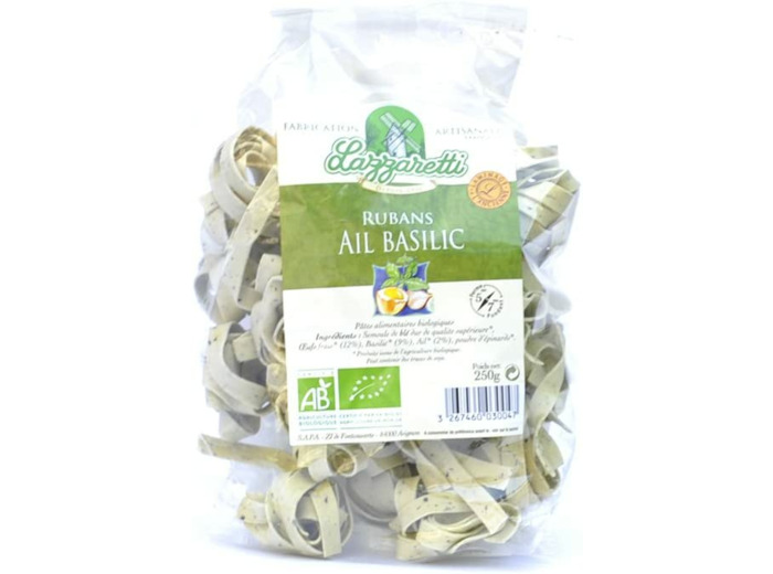 Ruban aux oeufs basilic ail 250g LAZZARETTI SAPA