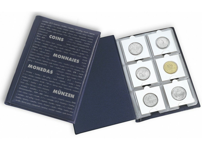 MINI ALBUM BLEU 10 pages pour 60 monnaies SOUS ETUIS 325026