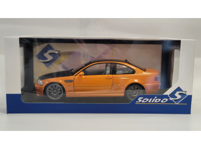 BMW M3 E46 2000 ORANGE SOLIDO 1/18 BOITE D'ORIGINE NEUF