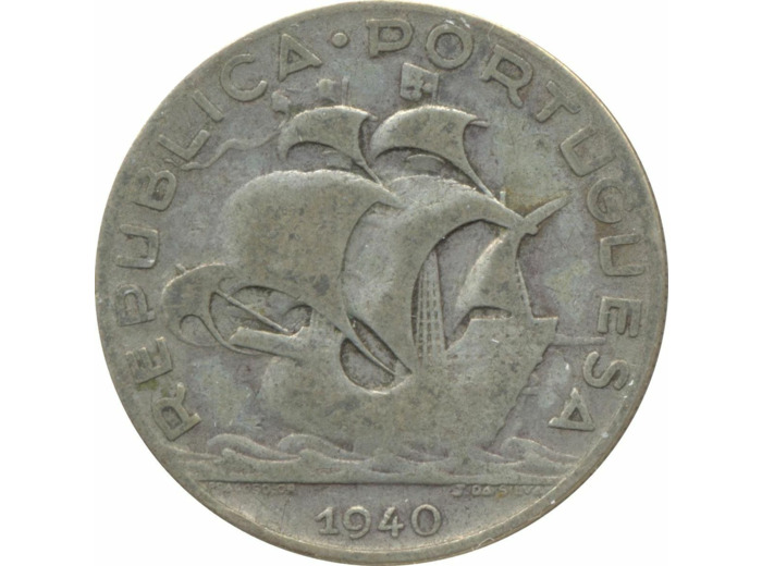 PORTUGAL 5 ESCUDOS 1940 TB