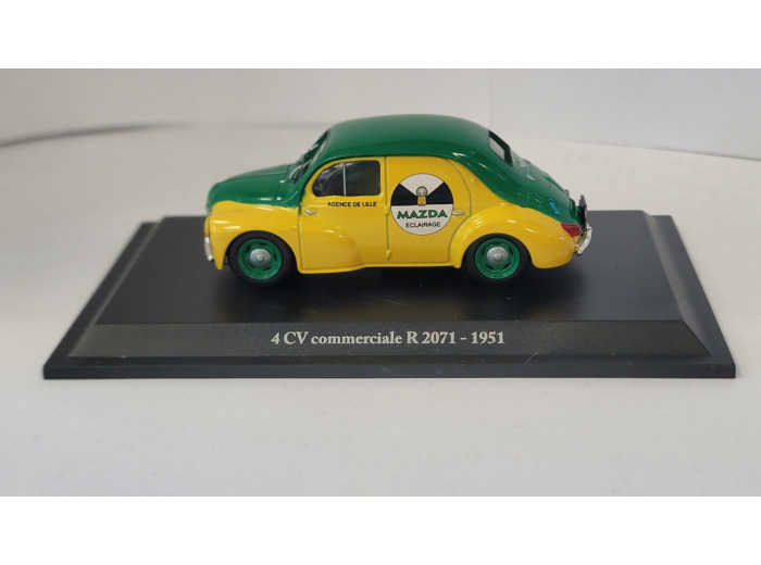 RENAULT 4 CV COMMERIALE MAZDA ECLAIRAGE R 2071 1951 1/43