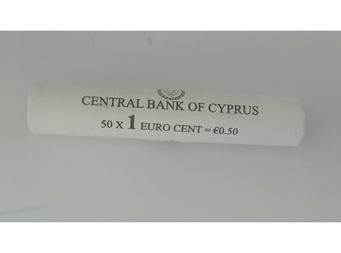 CHYPRE 2008 ROULEAU DE 50 PIECES DE 1 CENT