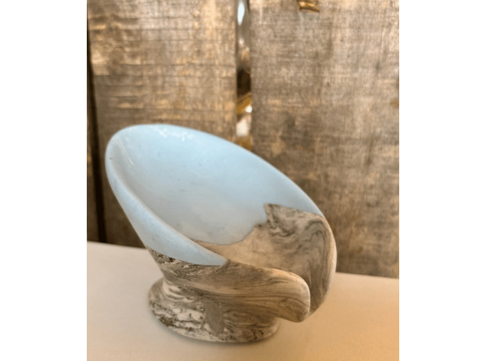 Porte savon sur pied en Jesmonite