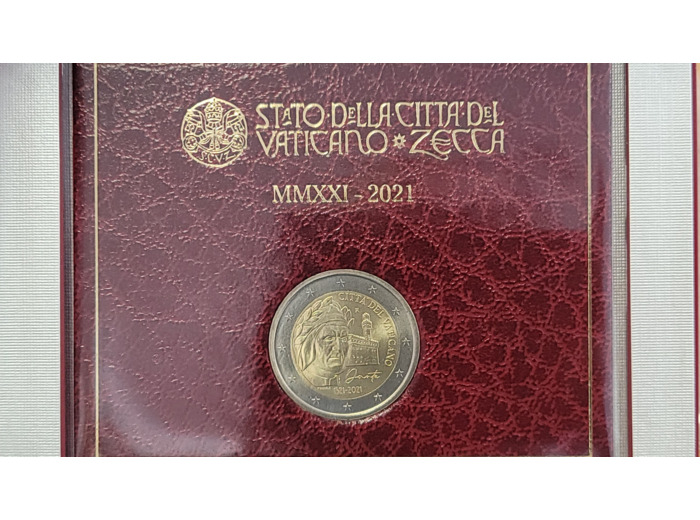 VATICAN 2 EURO 2021 DANTE ALIGHIERI B.U.