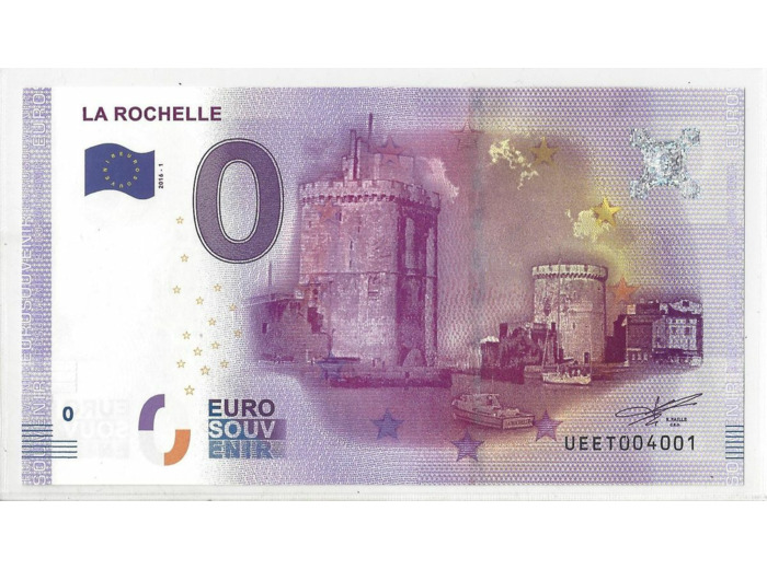 17 LA ROCHELLE 2016-1 LES 2 TOURS BILLET SOUVENIR 0 EURO TOURISTIQUE NEUF