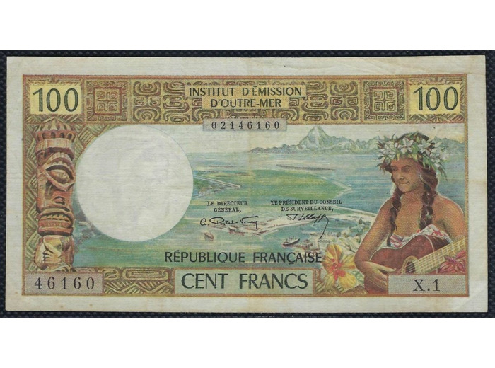 NOUVELLE CALEDONIE NOUMEA 100 FRANCS NON DATE (1973) SERIE X.1 TTB