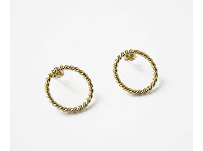 Boucles d'oreilles dorées Edmée