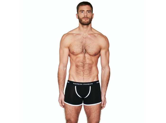 Boxer long uni Garçon Français Noir