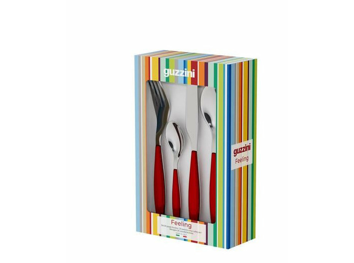 MENAGERE 24 PIECES FEELING ROUGE