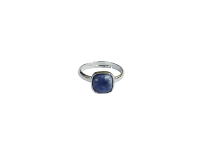Bague carrée Sodalite ajustable