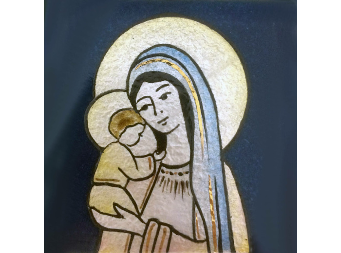 Vierge du dialogue 6,2X6,2cm - EMAUX DU LIBAN