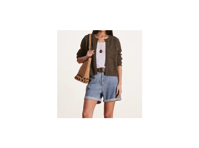 LA FEE MARABOUTEE gilet en maille