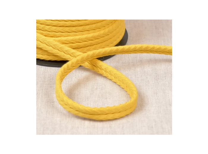 Double passepoil chevron 550 jaune C52 10mm 100% coton le mètre