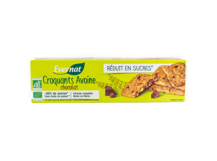 Biscuits Croquants Avoine Pépites de Chocolat Bio 130g