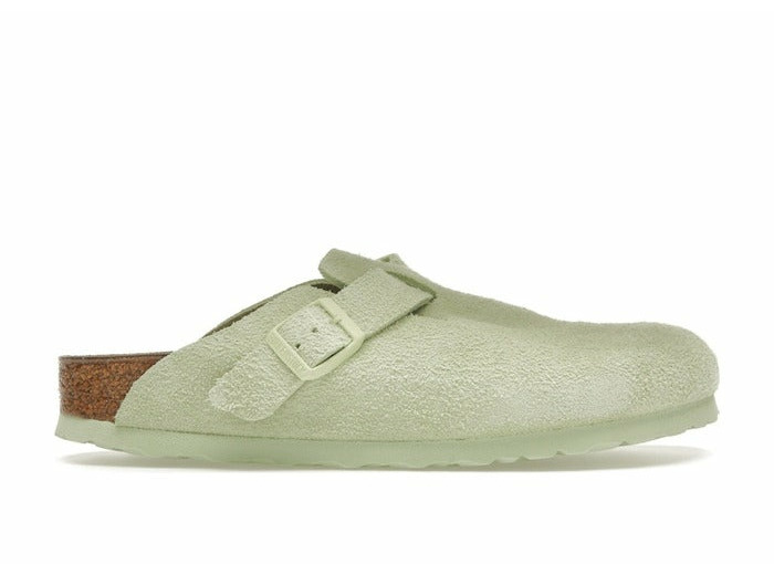 Birkenstock Boston Suede Faded Lime
