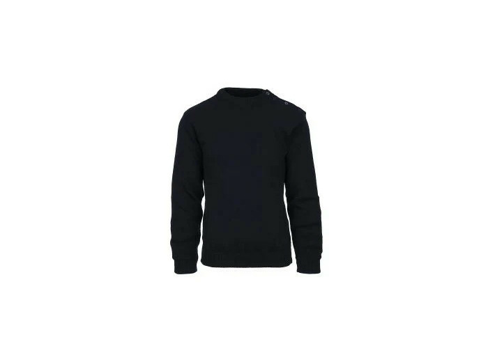 Pull marin breton 100 % laine vierge – coupe traditionnelle 4 boutons.
