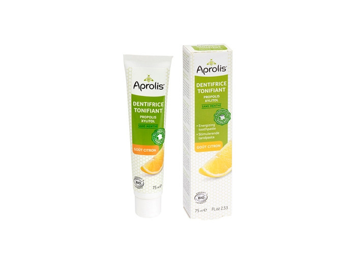 Dentifrice Tonifiant sans menthe Propolis et xylitol aromatisé au Citron 75ml