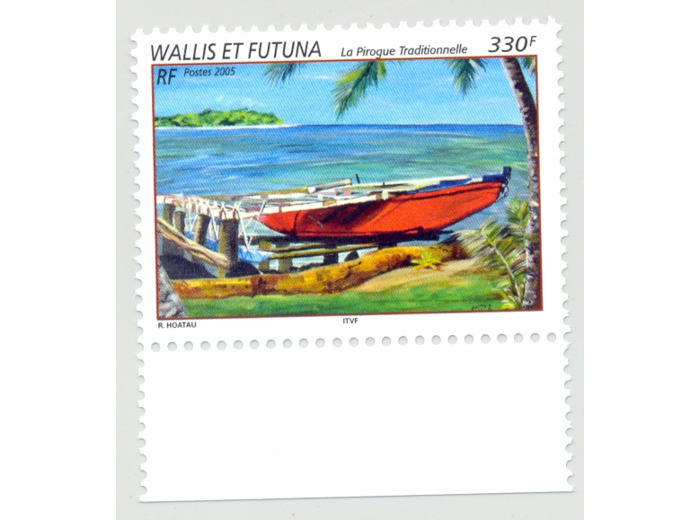 WALLIS ET FUTUNA N632 YT 632 LA PIROGUE TRADITIONNELLE NEUF ** LUXE