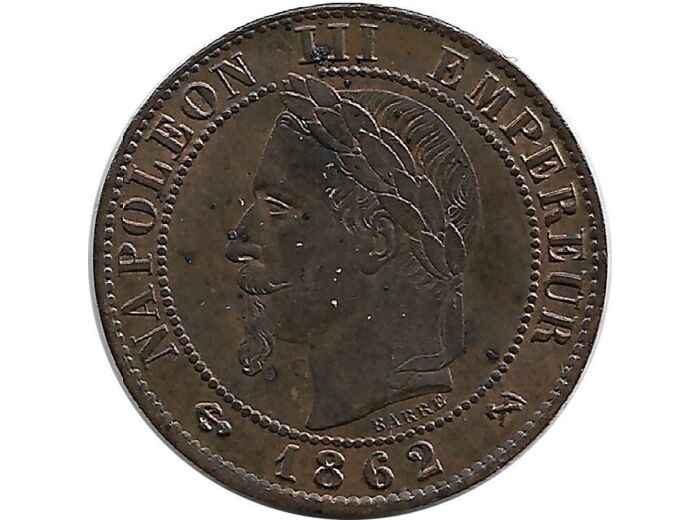 FRANCE 1 CENTIME NAPOLEON III 1862 K SUP