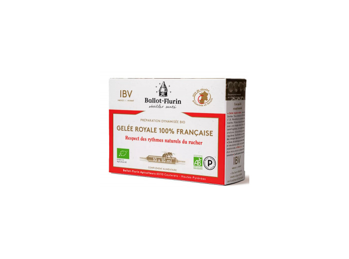 Gelée Royale française Préparation Dynamisée 10 ampoules de 10ml