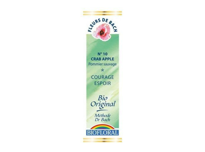 Fleur de Bach Crab Apple, Pommier sauvage en compte-gouttes 20 ml