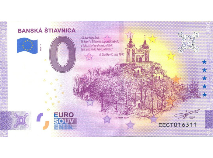 SLOVAQUIE 2020-1 BANSKA STIAVNIA VERSION ANNIVERSAIRE BILLET SOUVENIR 0 EURO