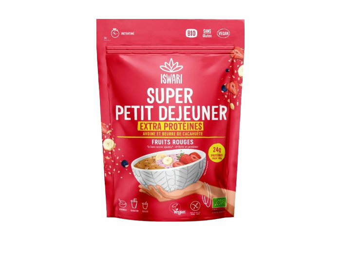 Super Petit Déjeuner Extra Protéiné Fruits Rouges Bio-Iswari