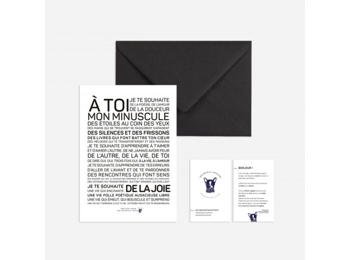 Carte A toi mon minuscule - Les Mots à L’Affiche