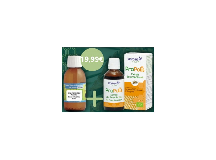 Pack duo défenses naturelles Aiguilles de pin et Propolis