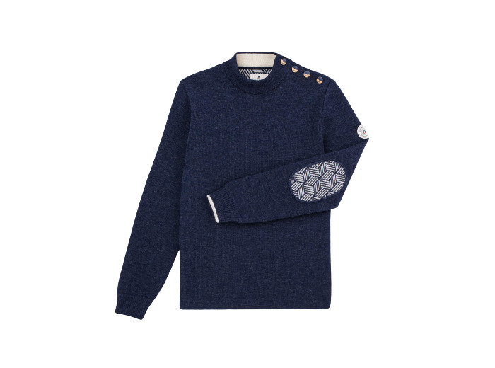 Pull ROYAL MER Gildas Bleu Moyen Chiné