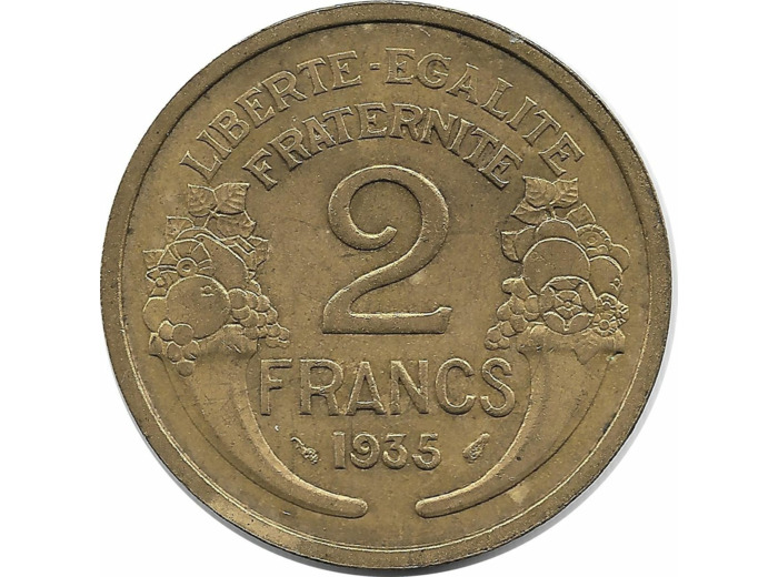 FRANCE 2 FRANCS MORLON 1935 rayure SUP