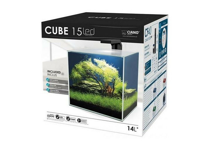 Aquarium Cube 15 (filtre + LED)